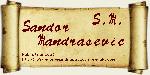 Šandor Mandrašević vizit kartica